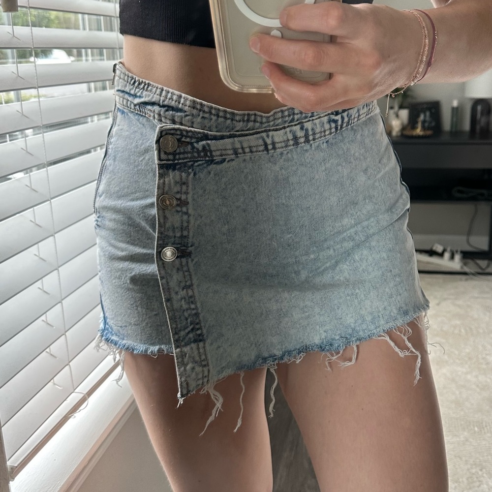 Denim skort